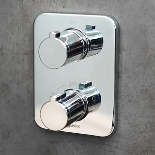 Душевая система "Yeti" (LM7849C) с термостатом, встраиваемый с 2-мя лейками  LEMARK  