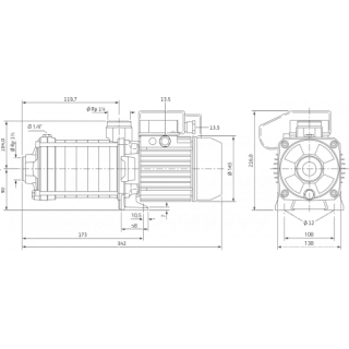 Насос MHIL 902-E-1-230-50-2 (4083914) 1-ф., повысительный