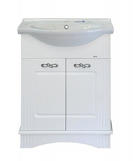 Комплект мебели 65 "Эльбрус-65" напольная 2 дв. белая MISTY (ум.Байкал-65)