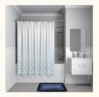 Штора для ванной комнаты, IDDIS, 200*180 см, полиэстер, B22P218i11 (10338)