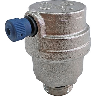 Воздухоотводчик автоматический боковой выпуск никел 1/2" уплот. кольцо NBR 0-110С (100/1) (SVS-1012-000015)