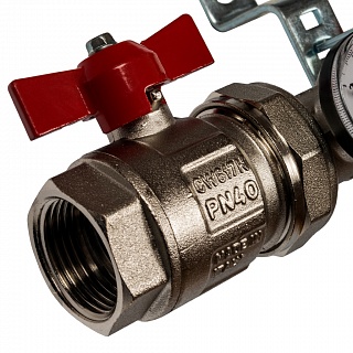 Коллектор 3-вых. нерж.ст. с кранами, терм., воздухоотв.. (SMS 0907 000003) STOUT