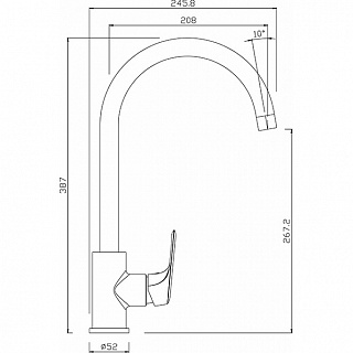 Смеситель д/кухни ATLANTA картридж d35 3503/L  ARGO 41094 