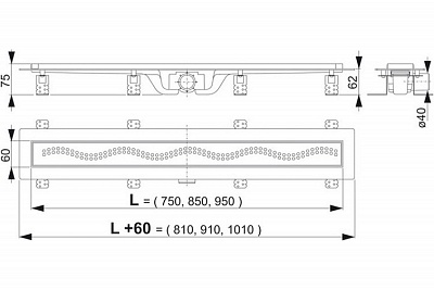   650mm ""  AlcaPlast (APZ8-650M)