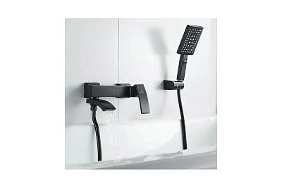 Смеситель д/ванны к/н  ROSE черный R1552H