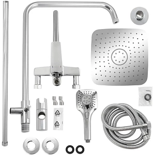 MAGNUS Душ.система с длинным изливом латунь хром (8575)