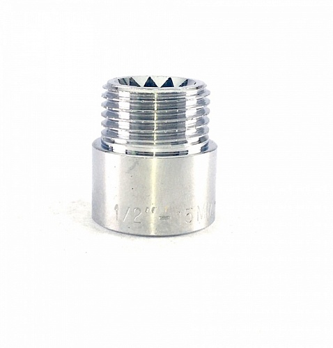 Гайка удл. 1/2"  15мм  Хром  VIEIR  SAX15 (450/10)