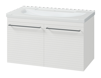 Комплект мебели 80 "CATANIA-80" подвесная 2 дв.  MISTY (ум.EVVA-80) СНЯТО С ПРОИЗВОДСТВА