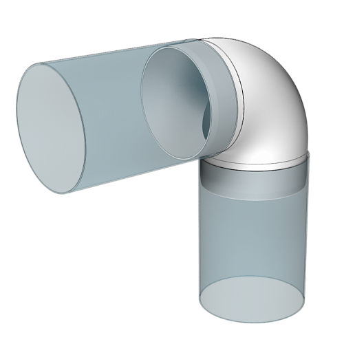 Колено круглое 15ККП,D150 (пластик) (10)