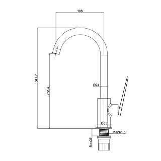 Смеситель д/кухни "URAYASUI" (URA-1013) TOKITO