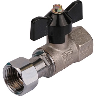 Кран шар. с нак. гайкой прямой баб. ВР 1/2x1/2 (SVB-0009-000015) STOUT