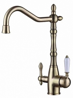 Смеситель д/кухни ROSE под фильтр бронза R158Q