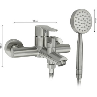 MAGNUS Смеситель д/ванны кор/изл, нерж. ст 304. код: 9194