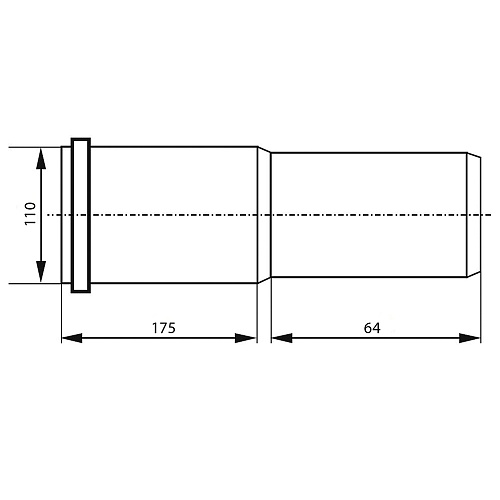 Патрубок компенсационный 110 наруж Политэк (48)