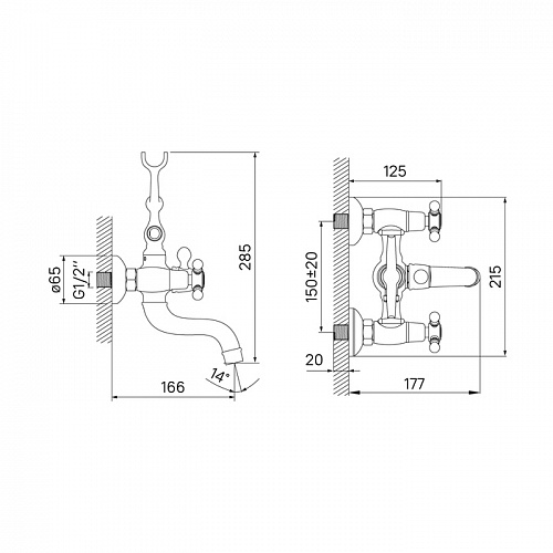 Смеситель для ванны с керамическим дивертором, SAM, IDDIS, SAMBR02i02