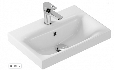 Комплект мебели 50 "Крафт-50" напольная 1 дв.+ниша дуб золотой/белый MISTY (ум.MODUO Slim-50)