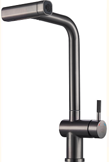 Смеситель д/кухни STEEL d35 с вытяжной лейкой 3 функции  нерж., оруж.сталь 3516/3P ARGO 44417