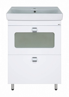 Комплект мебели 60 "Урал-60" напольная 2 ящ., стекло MISTY (ум.Экокерама 0118 QUATTRO-60)