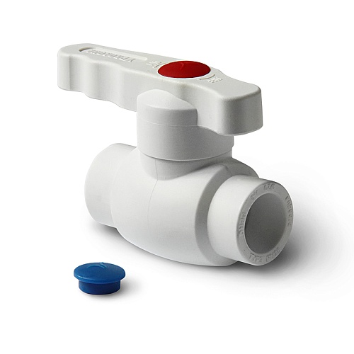 Кран шаровой 75 белый (1/6) ULTRA ПРО АКВА (РА40020)