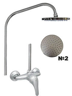 Смеситель д/душа стац.одноручк ЦС-СМ 293-2/1 ф40 лейка ф200 М42 (ДС000723) 