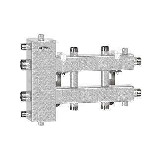 Балансир. коллектор BM-100-3DU (10010 11) (до 100 кВт,под. котла G 1¼″, 3 контура G 1″)