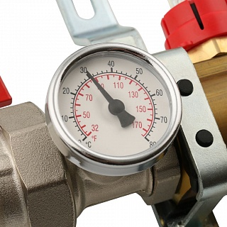 Коллектор 8-вых. латун. с расходомер. (SMB 0473 000008) STOUT