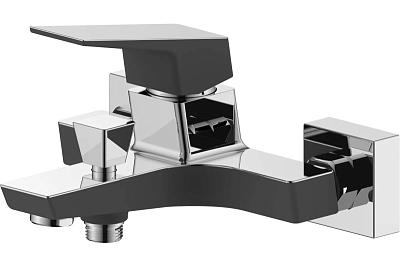 Смеситель д/ванны GRANO черный/хром d35  короткий излив  3505 ARGO 43301 ВЫГОДА!!
