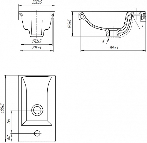 Умывальник Cersanit COMO-40 встраив. 