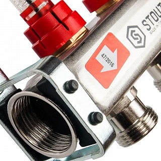 Коллектор 9-вых. нерж.ст. с расходомер. (SMS 0917 000009) STOUT